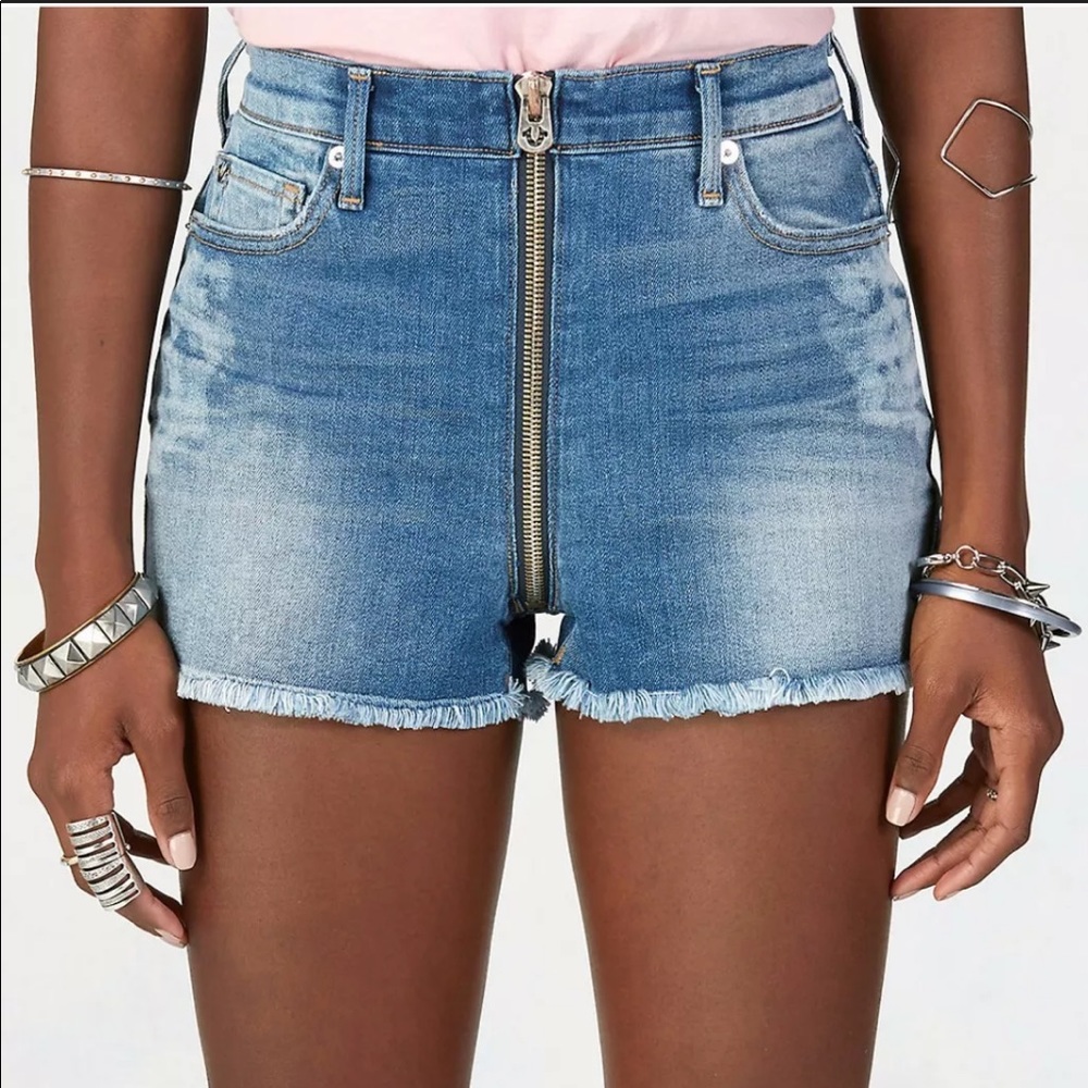 True Religion High Rise Ava cut off blue tide 29